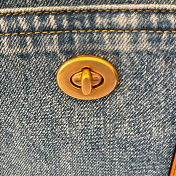 Coach Denim Blue Cargo Large Tote Bag - Picture 8 of 8